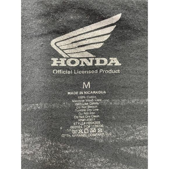 Vintage Honda Racing YOUTH XL Tee Black Red Wing Logo Motorcycle Graphic Shirt - Picture 3 of 6